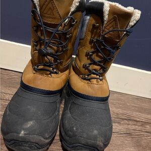 Kids Brown and Black Winter Boots